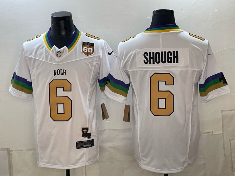 Men 2026 New Orleans Saints #6 Shough white Limited NFL Jersey 101203->new orleans saints->NFL Jersey